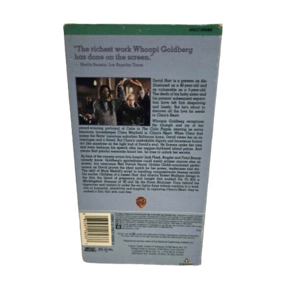 Clara's Heart VHS 1988 Whoopi Goldberg Neil Patrick Harris Drama Classic - Picture 2 of 4